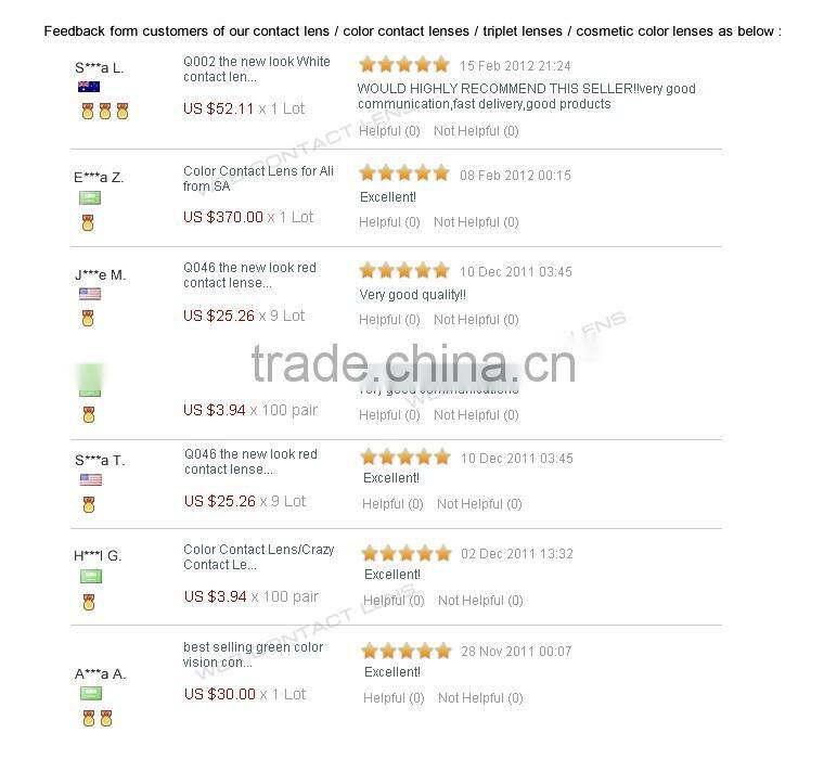 Hot selling Halloween contact lenses in 2016 Freshweb Wholesale Crazy contact lens supplier