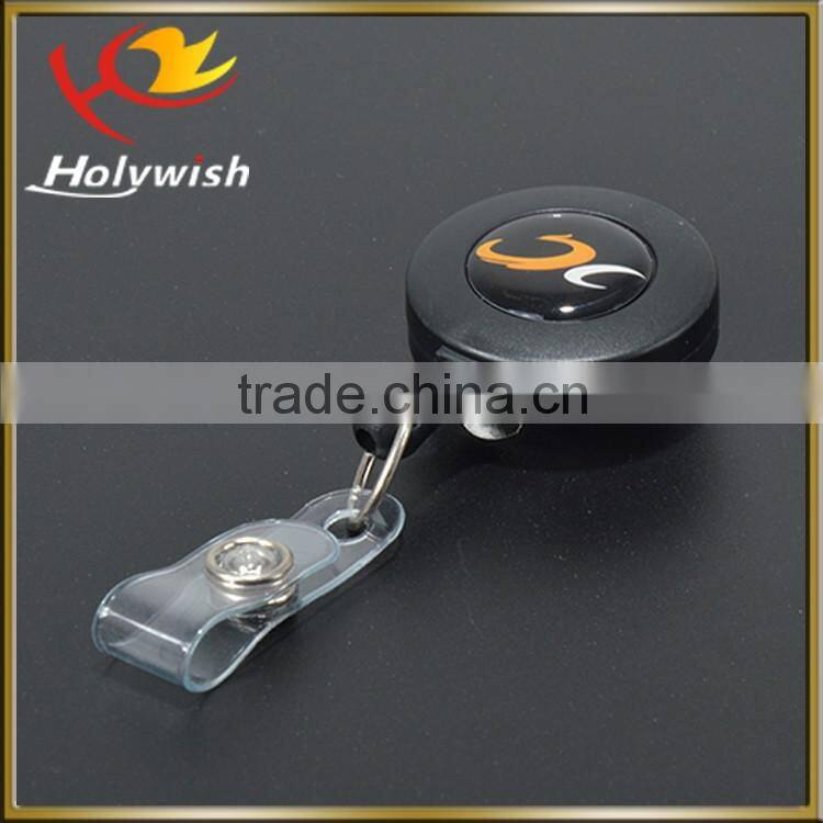 Promotional novelty round plastic yoyo badge reel with lanyard