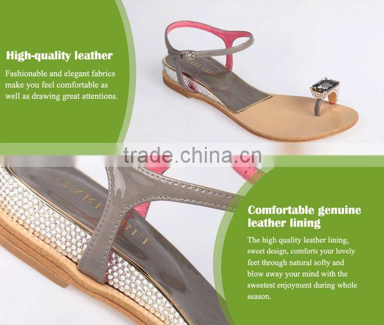 2014 fashion flat sandal for girls
