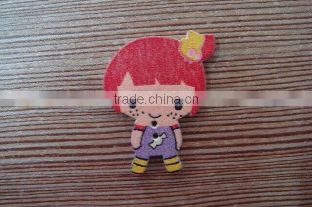 hot sale cute decorative wood button