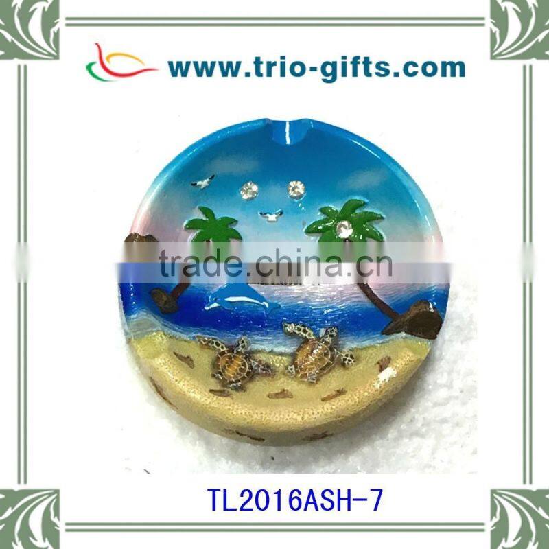 Souvenir polyresin beach ashtray
