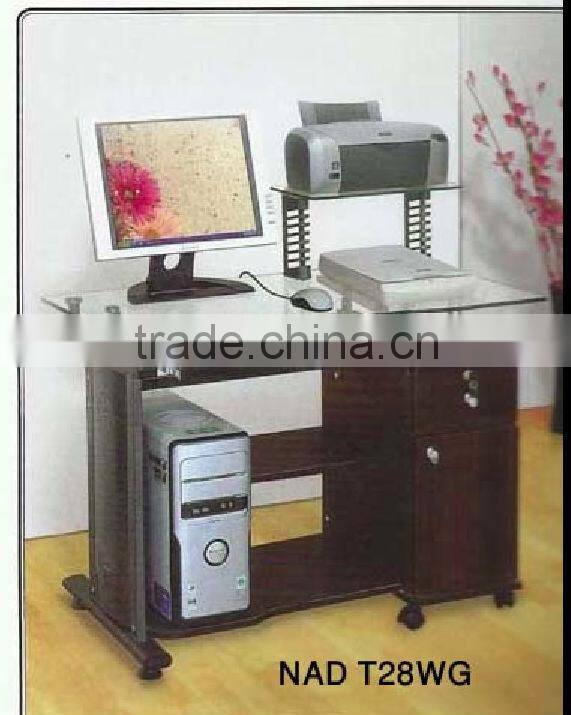 cheap MDF and glass computer desk