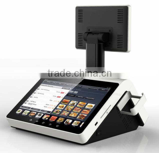 All in one capacitive touch POS(Android-Windows) system with 80mm auto cut printer