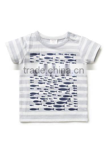 Summer stylish wholesale cheap little boys animal printed t-shirts