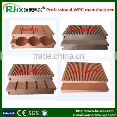 Durable composite decking solid with tongue and groove composite decking