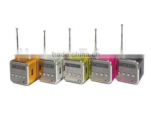 Portable Mini Digital MP3 Player FM Radio Card Reader Speaker