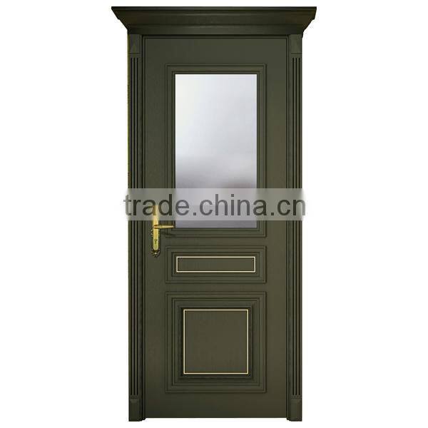 2014 New Design Modern Interior Simple Teak Solid Wood Door