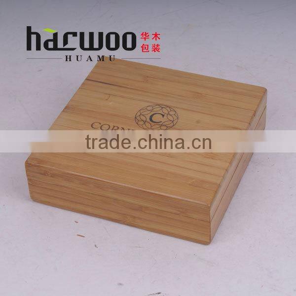 Bamboo gift case with laser logo