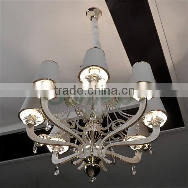 modern furniture designers hunging lamps/K9 Crystal pendant lighting/leather chandelier light