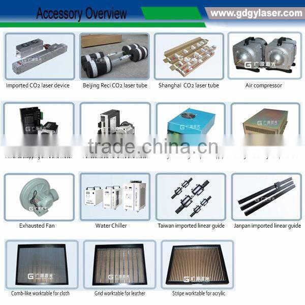 Multifunctional Laser cutting and engraving machine GY-9060E for acrylic,rubber,plastic,plexiglass,organic glass,fabric,cloths