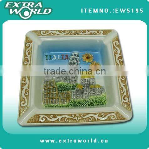 handpainting souvenir polyresin ashtray