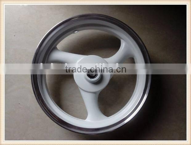 12 inch motorcycle aluminum alloy wheels with disc brake in white