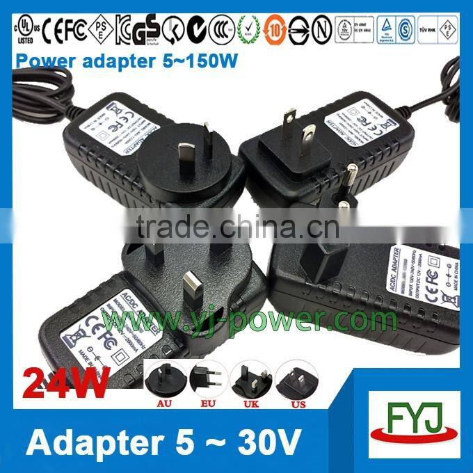 uk au eu us plug power charger 12v 2a for Microsoft Surface 10.6 RT Tablet PC