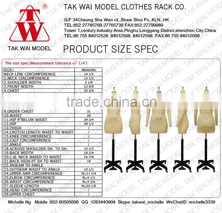 Cheap lady upper-half body dressmaker dressmaking mannequins