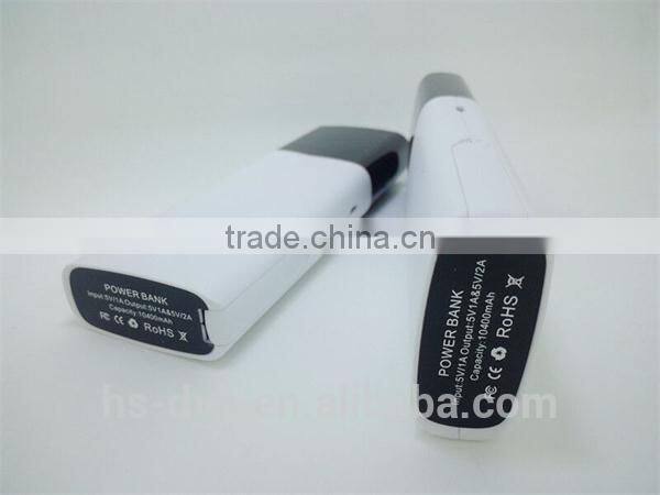 2015 Newest Factory Price High Quality Mobile New Power Bank 10400mah With Led Light For All Smartphones