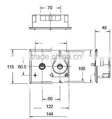 Flush Toggle Double wall Switch and socket