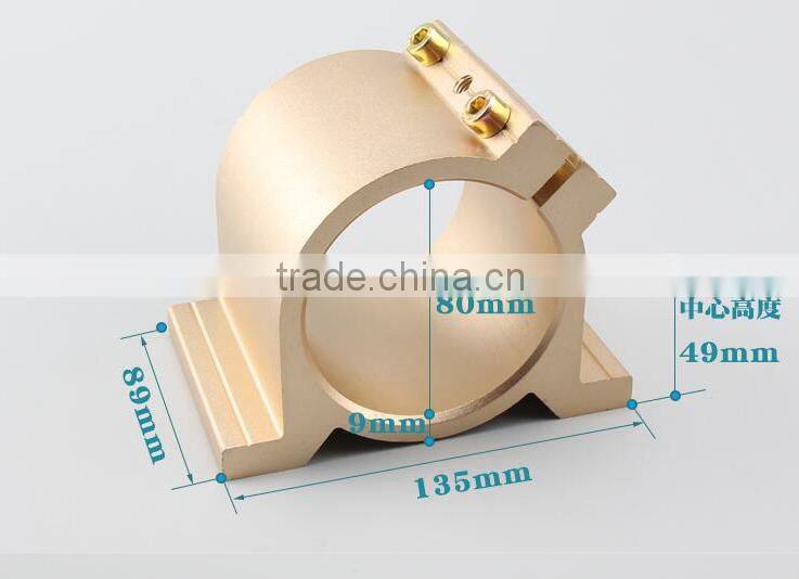 80mm 220v 1.5Nm 1.5kw ER16 24000rpm cnc air coold spindle motor clamp spindle motor fixture