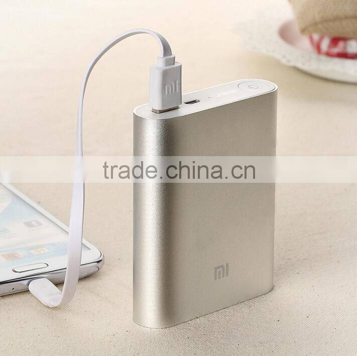 Hot selling XiaoMi 10400mAh capacity 18650 battery mini power bank for promotional gifts
