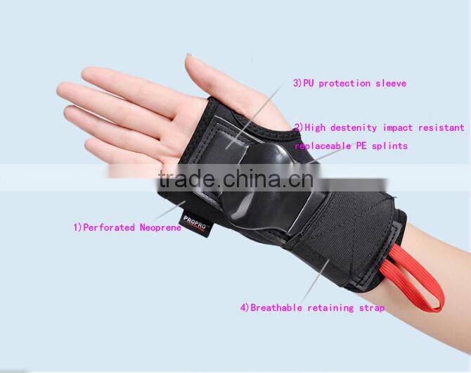 PROPRO Wrist Guards Pair Black Color Ski Snowboard Skate Wristguard Protection