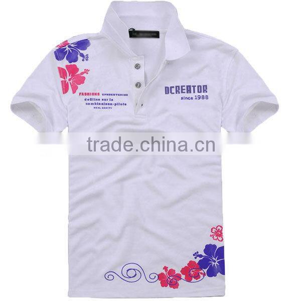 New style polo shirts school t shirts with printing