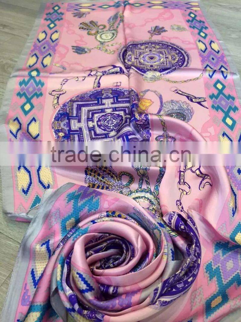 High Quality Customizable Digtial Printed Polyester Scarf Fashionable