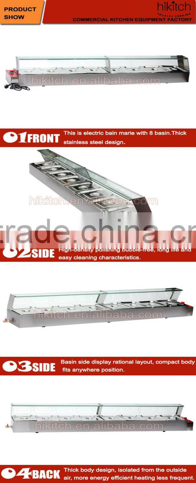 Guangzhou commercial kitchen equipment factory 8-basin eelectric bain marie