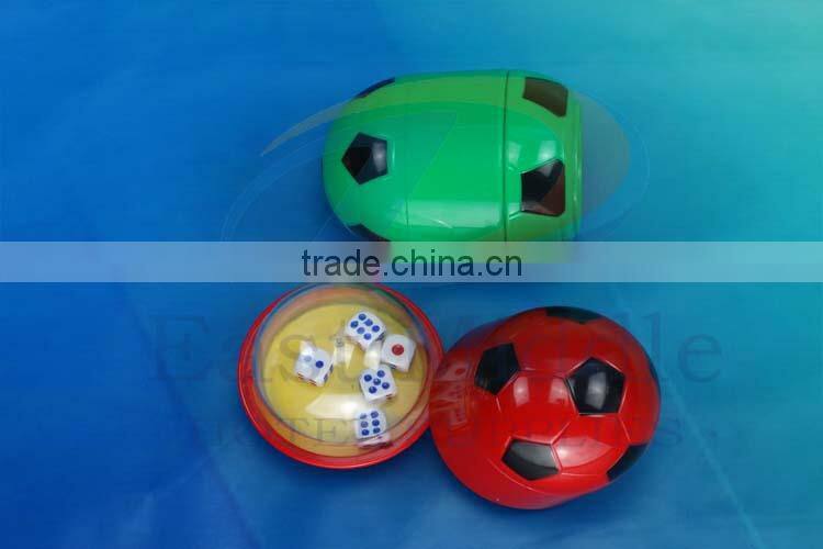 bar entainment dice cup cute disign /plastic football design dice cup with lid