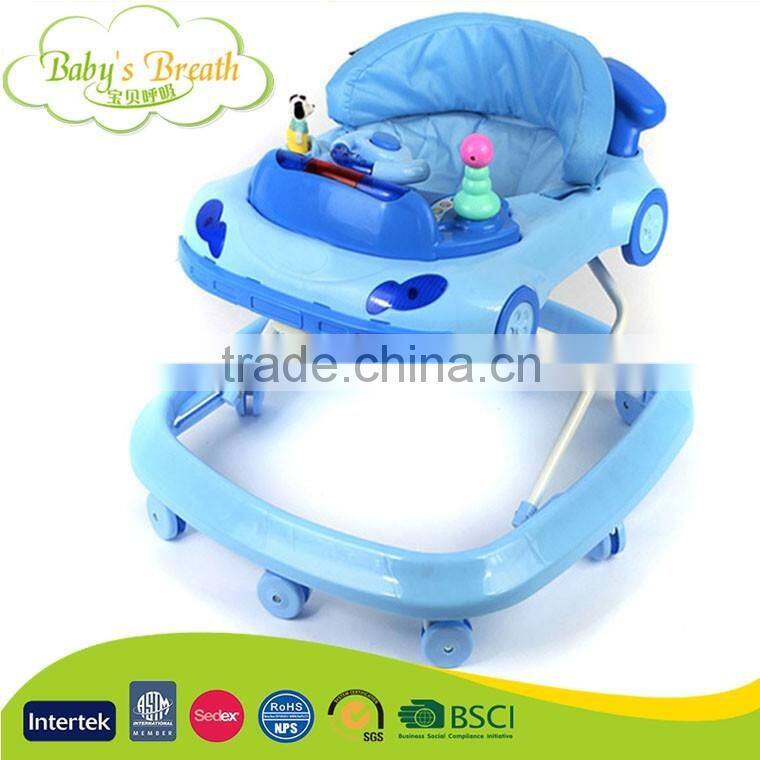 BW-42 Factory Sales 360 Universal Mute Wheel Good Quality Car Shaped Baby Walkers in China
