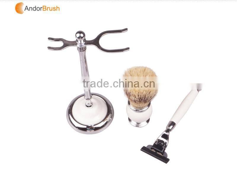 Hot sale silvertip badger hair shaving brush with shaving razor