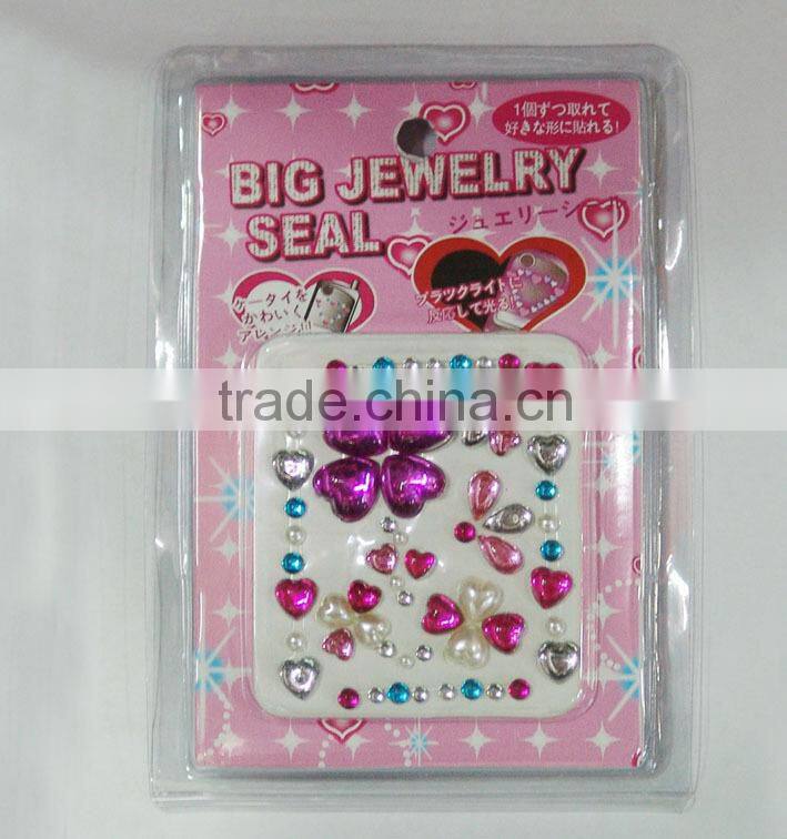 2015 hot sale different kinds of cell phone 3D diamond crystal sticker