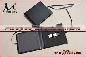 2015 Wedding Fabric Linen USB Case Cover Folio Box Leather