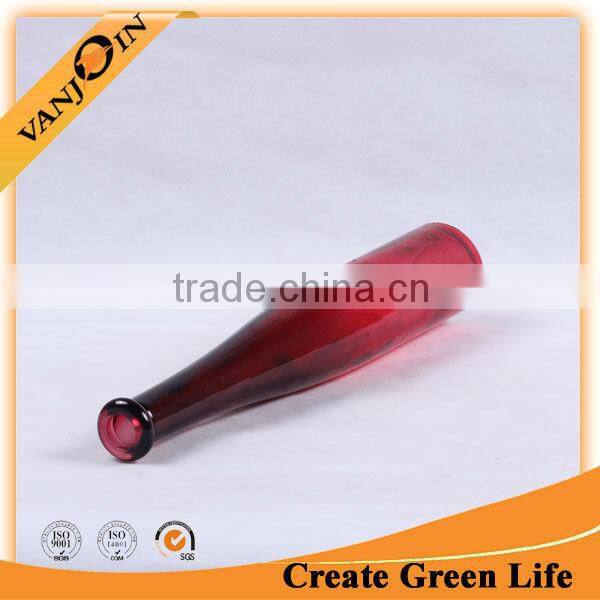 New design beatiful red colored glass bottles for liquid