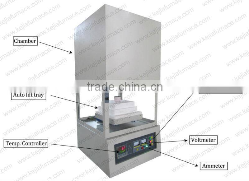 High Quality heat treatment bell-type elevator muffle furnace up to 1700C