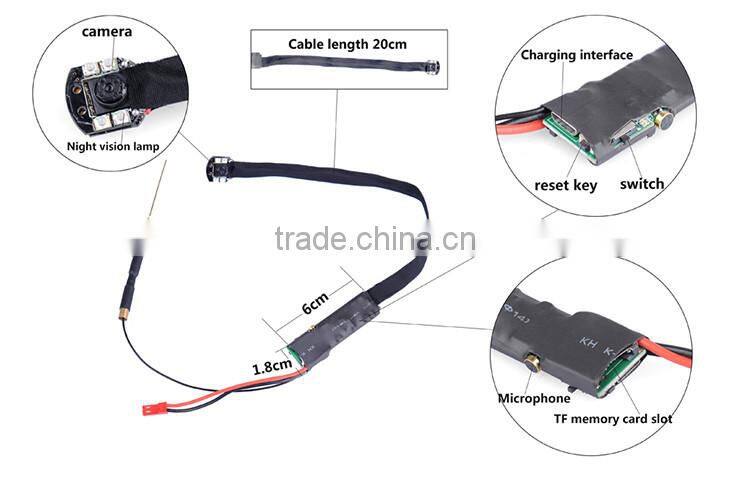 Shenzhen Daretang mini hidden camera flexible HD with wifi control