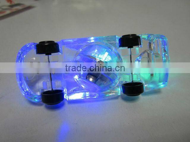 Flash crystal car with 3 LED light