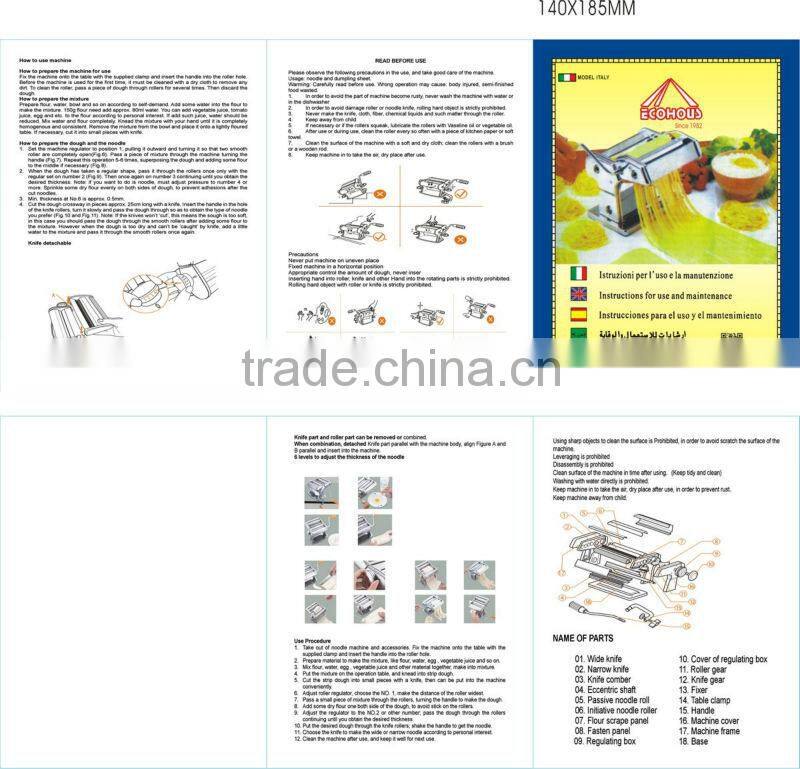 Stainless Steel Household Pasta Maker/Noodle maker