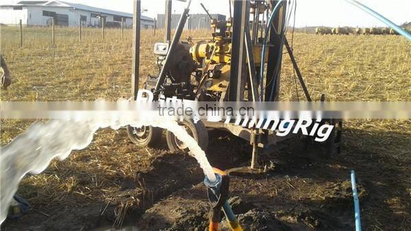 Hydraulic type 200m well drilling machine trailer mounted