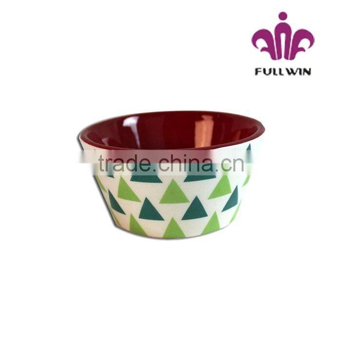 Hand-printed Christmas Decoration Ceramic Dolomite Christmas Ceramic Dinner Bowl