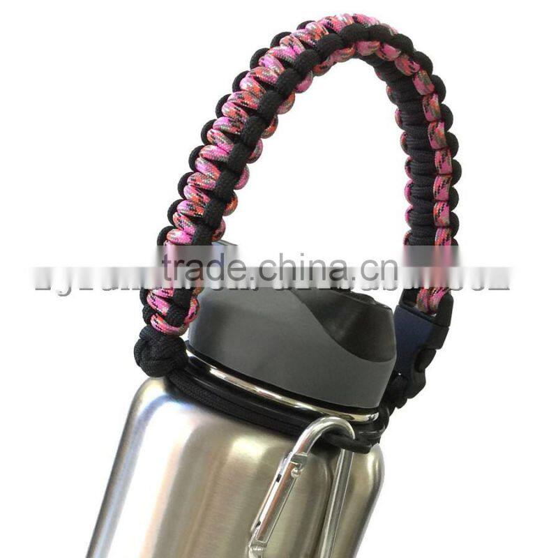 new fashion 550lb paracord handle for Hydro Flask rope bottle holder