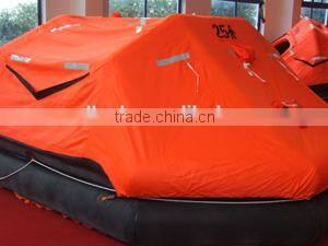 Throw-over type inflatable liferaft for 25 person
