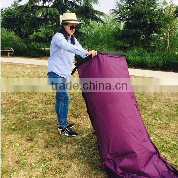 2017 promotional gift items fabric material and living room furniture inflatable lazybag banana sleeping bag