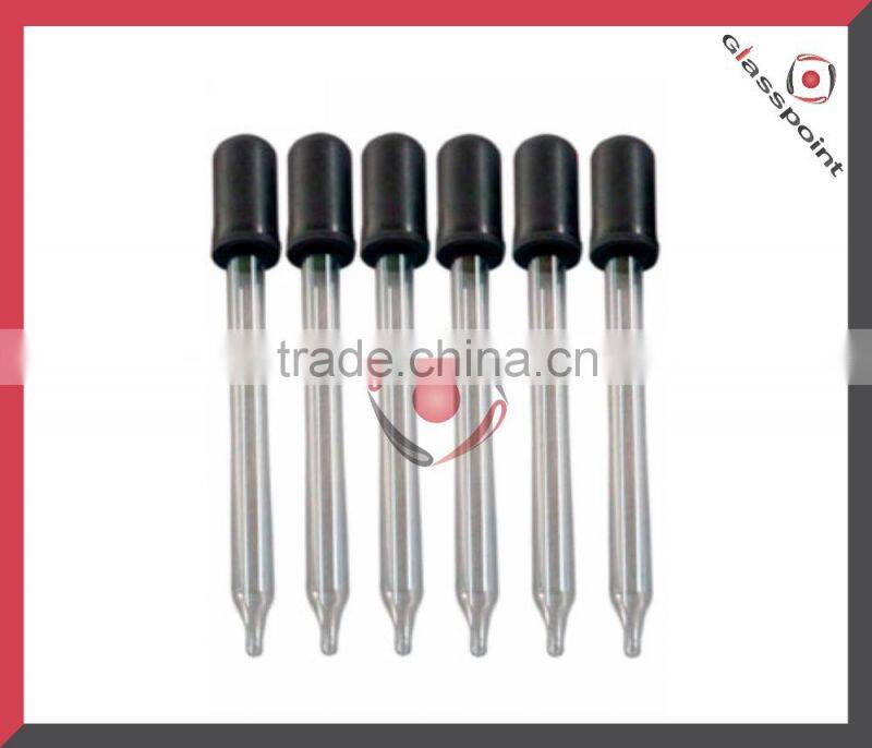 20-400 black glass dropper with customized glass pipette, black bulb