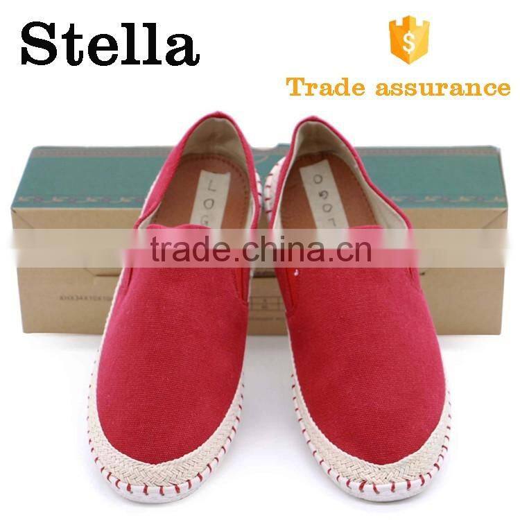 new model casual rubber sole woven cotton welt canvas shoes men