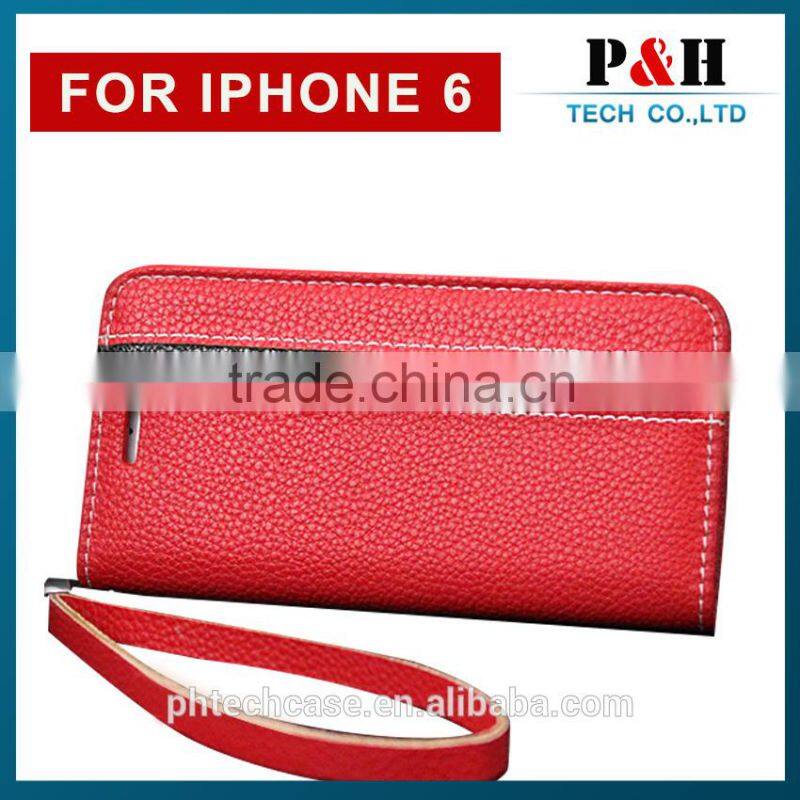 New Mobile Phone Accessories Wallet Leather Case Flip Cover for iPhone 6