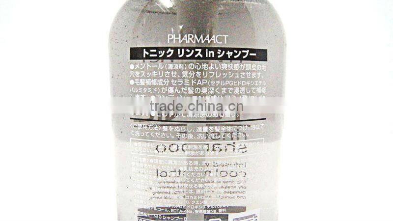 PHARMAACT COOL TONIC Rinse in Shampoo Bottle Infused with Cool Menthol Made in Japan TC-005-02