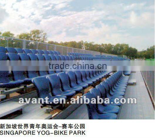 Fixed durable stadium school use metal bleacher system