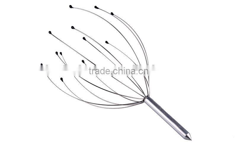 Stainless steel handy scalp massager
