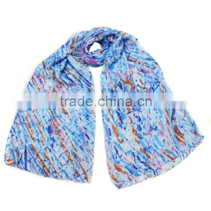 coco tree printing spring and summer poly scarves
