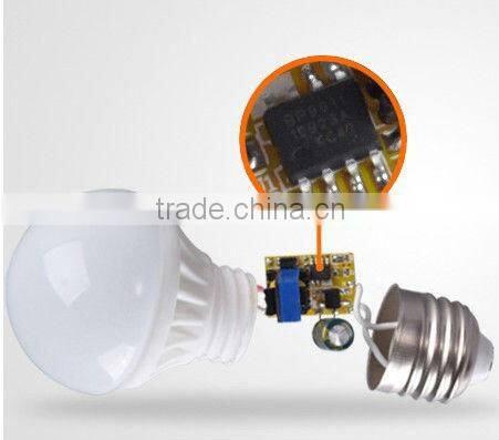 Ceramic LED Bulb 3W, 270lm, E24/E14 Base, AC 85-265V Input, Ceramic+ Glass Housing, CE Rohs Approved, 3 Years Warranty