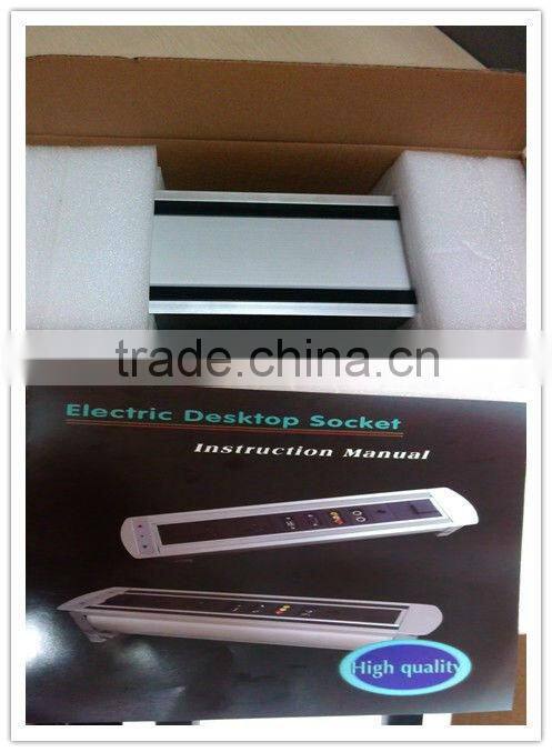 arc-shaped mannual German tabletop socket with USB